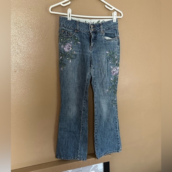Vintage Limited Too Embroidered Boy Fit Jeans Size 12 - Picture 1 of 7